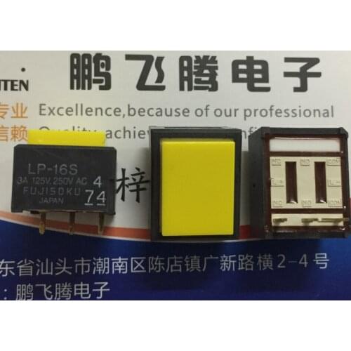 1PCS Japan FUJISOKU LP1W-16S-Y touch switch 19*15 rectangular reset button 3 feet