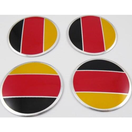 4 x Germany German Flag for car tuning 57mm Wheel Center Caps Hub Cover emblem Bedge