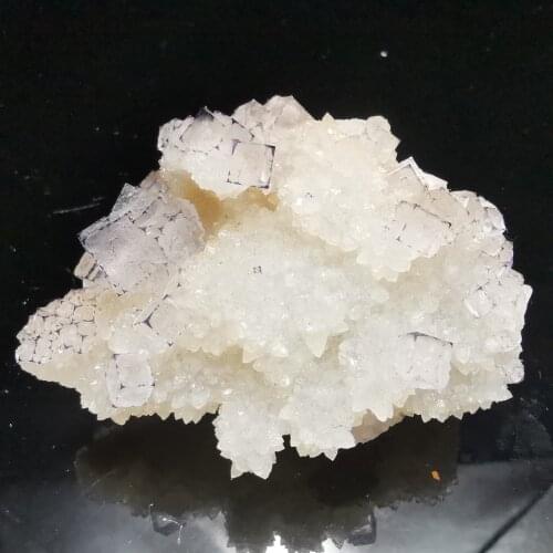 89.7gNatural purple edge fluorite and quartz mineral specimen healing energy QUARTZ GEM home decoration original stone Teaching