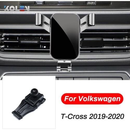 Car Mobile Phone Holder For Volkswagen VW T-Cross 2019 2020 Smart Phone GPS Air Vent Outlet Bracket Snap-type Navigation Stand