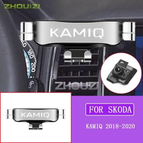 Car Mobile Phone Holder For Skoda Kamiq 2018 2019 2020 Clip Air Vent Mounts GPS Stand Gravity Navigation Bracket Car Accessories
