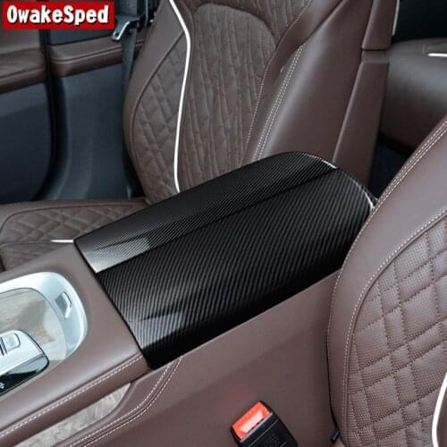 Center Console Armrest Box Storage Box Stickers Decoration Cover Trim Car Styling Accessories For BMW 7 Series G11 G12 2016-2021