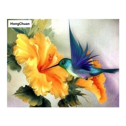 Flower bird full-width square round 5d diydiamond painting diamondmosaic crafts diamondembroidery rhinestone decoration new year