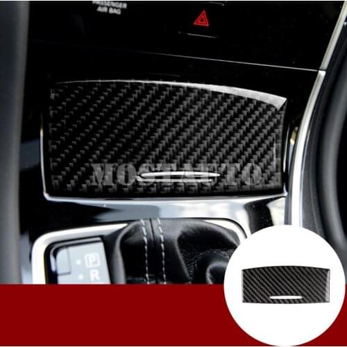 For Infiniti Q60 Coupe Carbon Fiber Center Console Ashtray Cover Trim 2013-2019 1pcs Car Accessories Interior Car Decor Car Trim