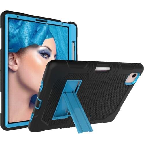 Heavy Duty 2 in 1 Armor Case for iPad Air 4th Gen 10.9'' A2324 A2072 Hybrid Rugged Silicon Protective Cover with Pencil Holder