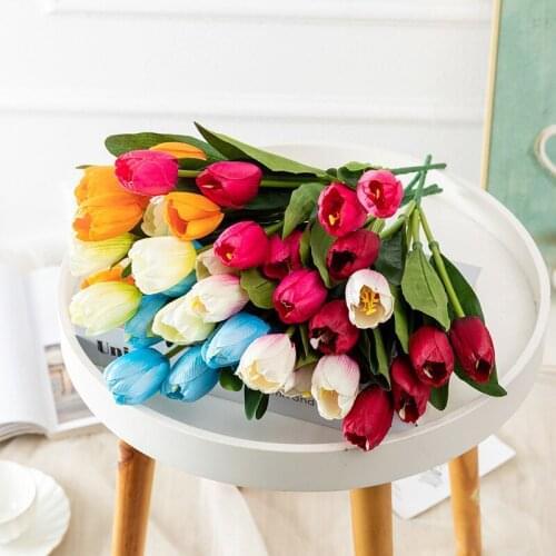 7 heads Artificial Tulips Flowers Bouquet Birthday Home Garden Decoration Party Wedding
