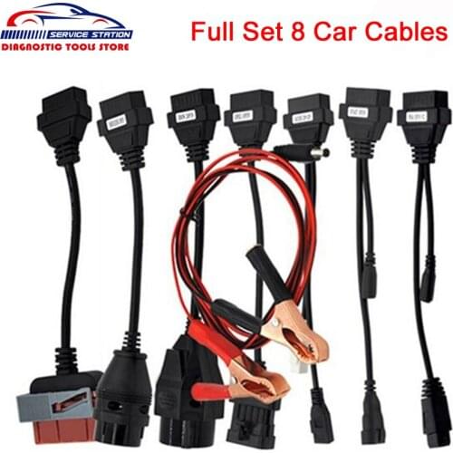 High Quality OBD2 Cables Full Set 8 Car Cables for Car for VD TCS CDP Pro Plus Diagnostic Tool Interface OBD II Scanner Cable