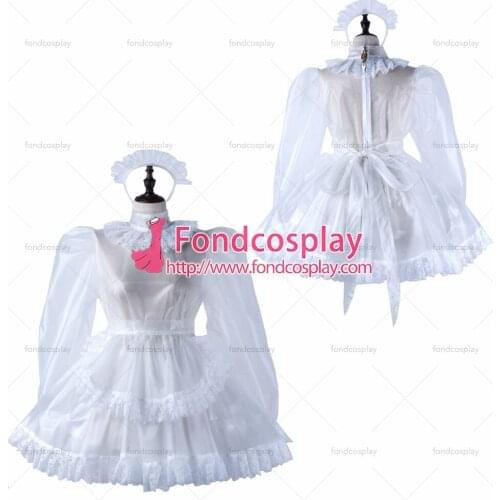 Sissy maid clear pvc dress lockable Uniform cosplay costume Tailor-made[G2212]