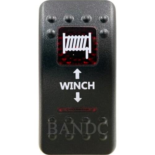 Cover Cap Only！WINCH IN OUT Rocker Switch Cover Cap Red Window Labeled for Boat Truck ARB Carling NARVA Control Cap Accessories