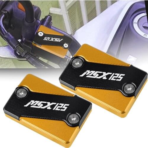 Motorcycle CNC Front Brake Fluid Reservoir Cover Caps For Honda MSX125 MSX 125 Grom SF 2013 2014 2015 2016 2017 2018 2019 2020