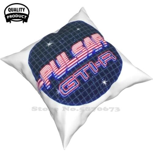 Nissan Gti-R Neon Emblem Fashion Sofa Throw Pillow Cover Pillowcase Synthwave Vaporwave Toyota Supra Chaser Rx8 Jdm Rx7 Mazda