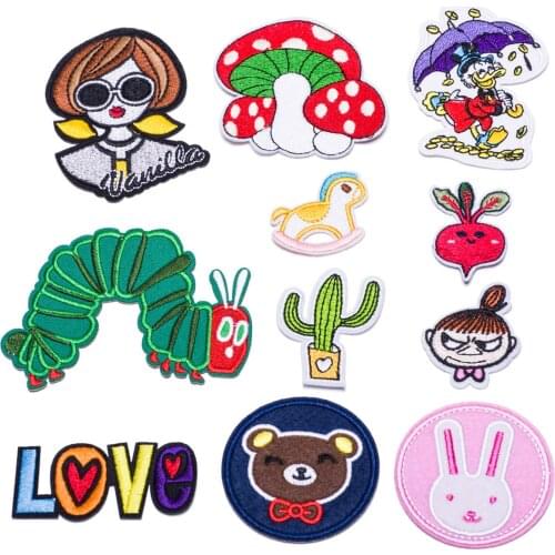 Cartoon Cloth Stickers Animal Embroidery Shoes Hats And Bags Decoration Badges Clothes Patch