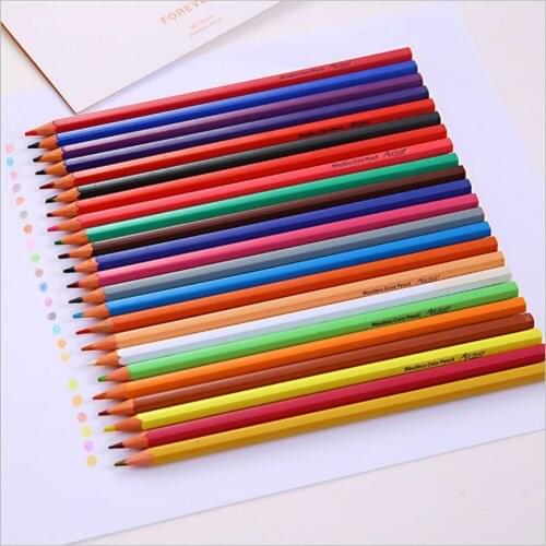 24 Colored colour Pencils For Painting lapis de cor aquarela Sketch Colour Pencil Set Kids Colouring Pencils Art School Supplies