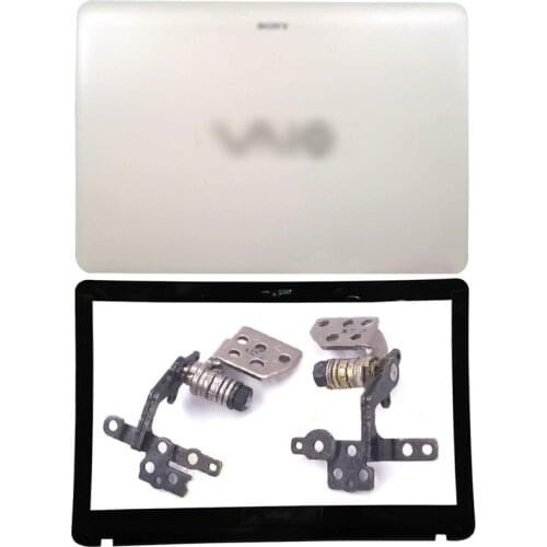 NEW Laptop Case LCD Back Cover/Front Bezel/Hinges For Sony Vaio SVF15 SVF152 SVF153 SVF152A23T SVF15 FIT15 Notebook Non-Touch