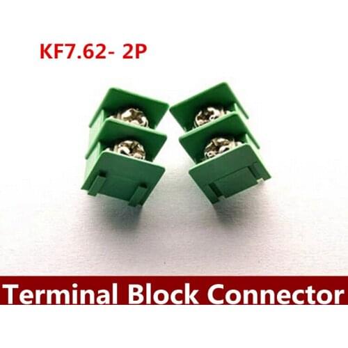 Wholesale 1000PCS KF7.62 spacing of 7.62 MM 2 p terminal terminal can be spliced type double crown Terminal Block Connector