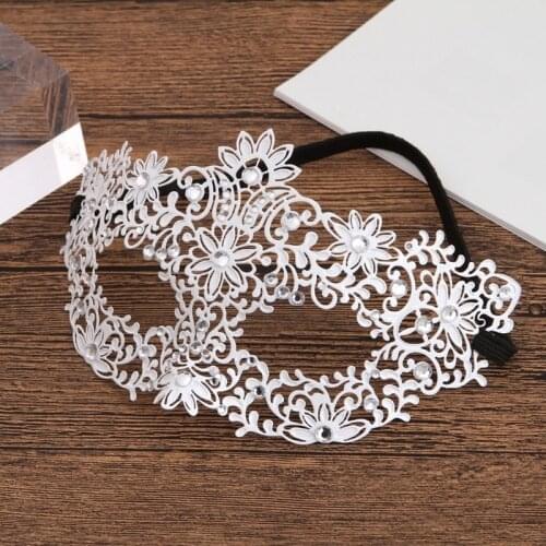 Princess Venice Metal Mask Christmas Party Ball Mask Halloween Masquerade Performance Half Face Diamond Mask