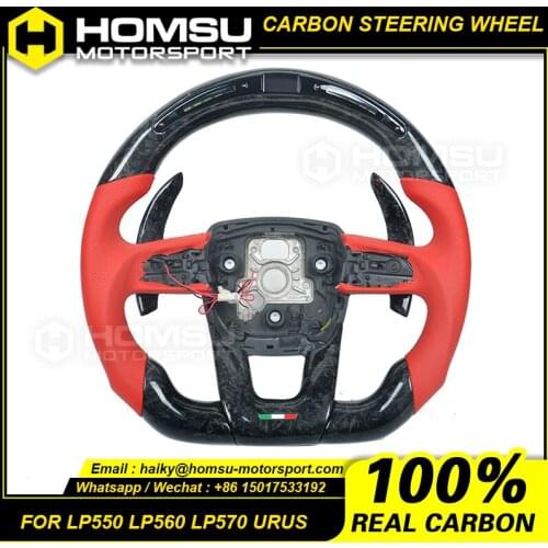 Custom Alcantar carbon fiber steering wheel For lamborghini LP550 LP560 LP570 URUS racing wheel convertible