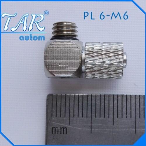 SMC pneumatic-bends /Straight quick twist 6-M6 mini pipe quick connector lock nut Pneumatic quick screw fitting Mini Connector