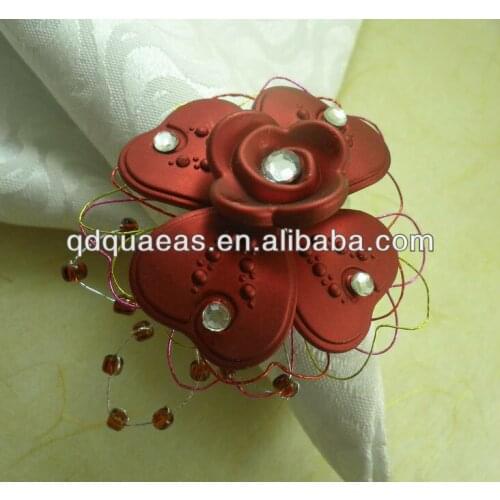 Pearl beaded wedding napkin ring, napkin holder