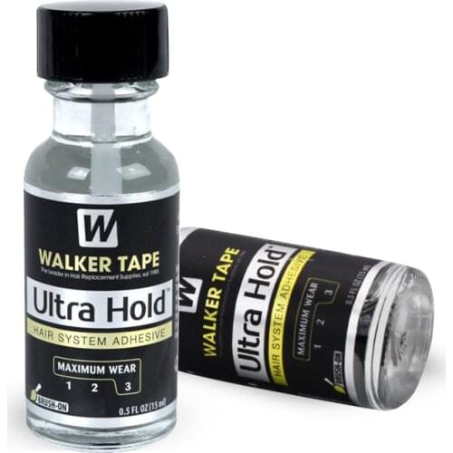 Waterproof Professional Hair Glue ULTRA HOLD LACE WIG ADHESIVE GLUE BY WALKER TAPE 0.5 OZ WITH Lace Wig Glue. Toupee Glue