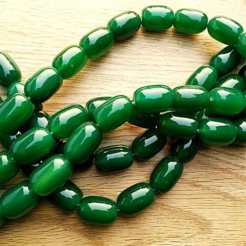 Green agate bucket jewelry Buddhist seven treasures separated scattered pearl accessories handmade necklace natural green agate