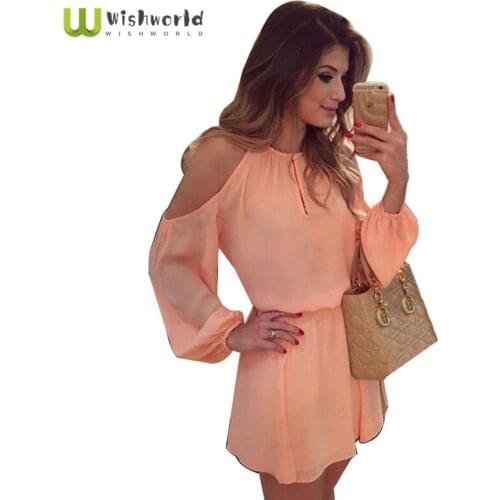 New Chiffon Off Shoulder Sling Long Sleeve Casual Solid Summer Womens Dress 2021 Sexy Pleated Long Skirts Party Dresses