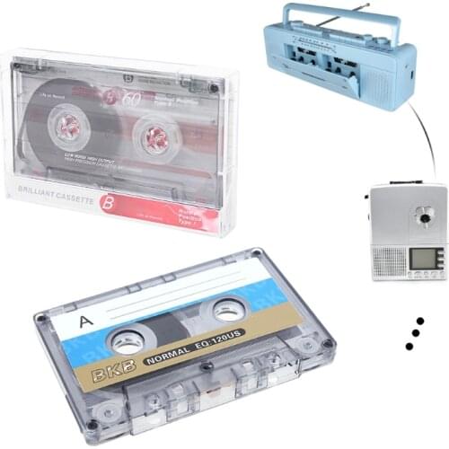 2Pcs Standard Cassette Blank Tape Player Empty 60 Minutes Magnetic Tape Recording For Speech Music Recording