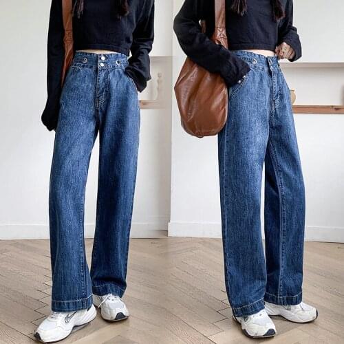 2020 Women Fashion Jeans Pant Trousers Female New Fashion Personality Wide Leg and Loose Jeans Pant Trousers Ladies Jeans Pants