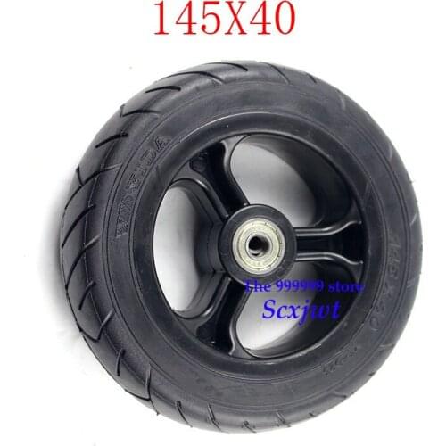 2CS 6 inch electric scooter solid wheel 145X40 airless wheel 145*40 wheel for electric skateboard longboard with wheel pulley