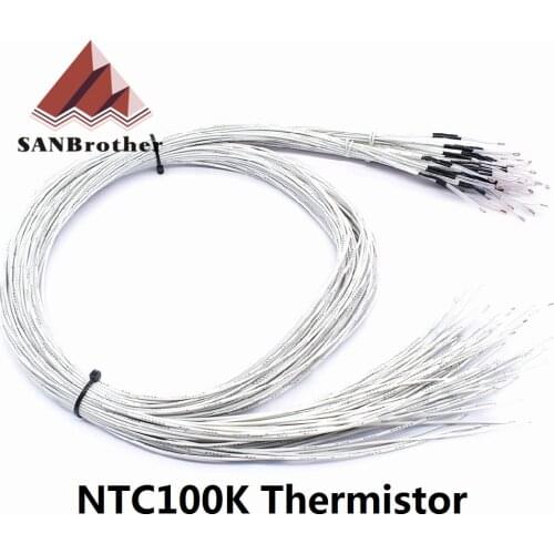 3D Pringter 100K ohm NTC 3950 Thermistors Sensors with Cable 3D Printers Parts For Reprap Mend Part Temperature Accessories