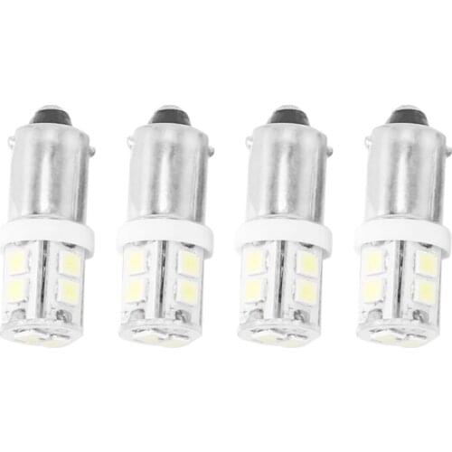4X T11 BA9S T4W 233 BAYONET 10 SMD LED Car Wedge Interior Side Light Bulb White