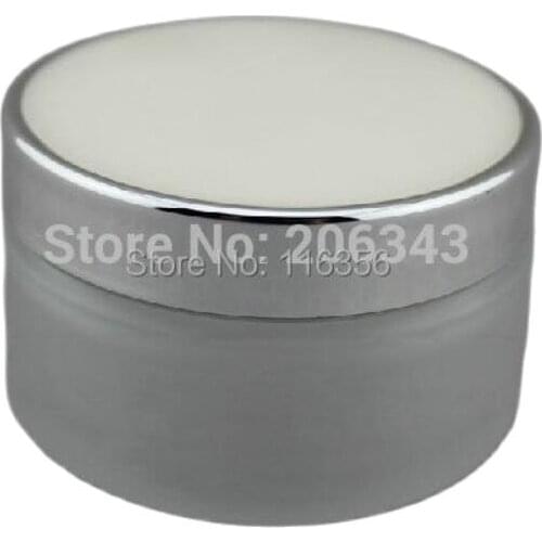 50G frosted glass cream jar,cosmetic container,,cream jar,Cosmetic Jar, with silver lid