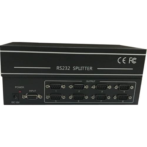 8-port RS232 hub DB9 pin interface RS232hub splitter Two-way communication 232 serial port sharer
