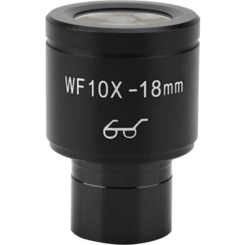 Agnicy Biological Microscope Accessories Wide-angle Eyepiece WF10X High Eye Point with Scale Interface 23.2mm Metal Coating