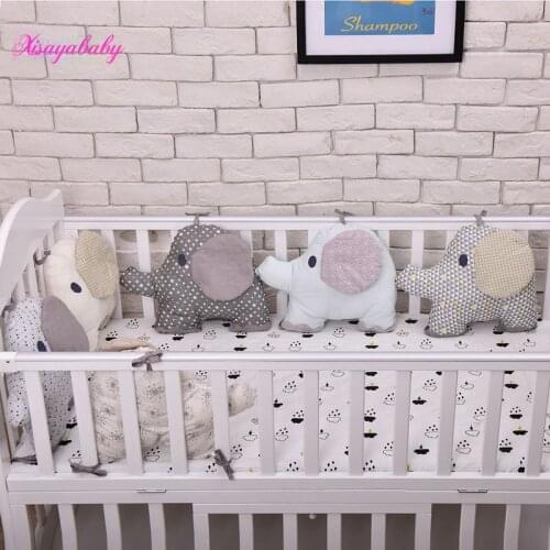 6PCS baby bed bumper,Flexible Combination backrest cushion ,aimal elephant crib bumpers, soft infant bed around protection