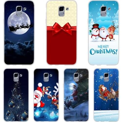 Phone case For Samsung Galaxy J6 J4 J8 Plus J7 2018 J3 J5 J7 Prime Pro 2017 2016 Covers Christmas Snowman