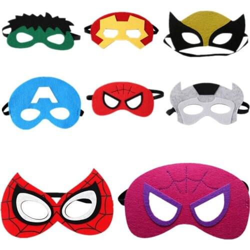 Kids Avengers SpiderMan/Hulk/Iron Man/Captain America Cosplay Halloween Mask Boy Girl Superhero Eye Mask Carnival