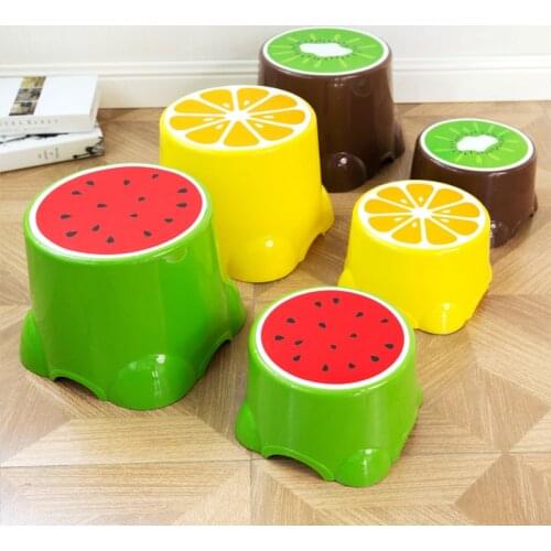 Fruit stool child stool cute plastic stool round stool baby cartoon stool stool stool thick bench