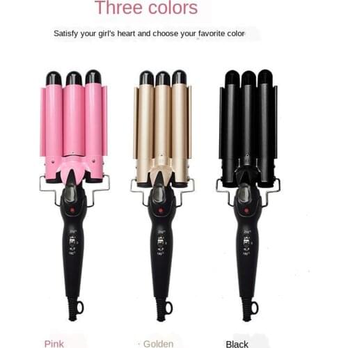 Electric Hair Waver Hair Curler 3 Barrel 2 Speed Temp Control Hair Waver Adjustable Temperature Curling Wand