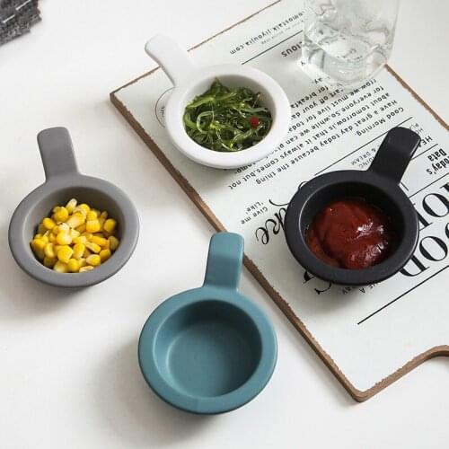 4 Color Options European solid color ceramic dish Sauce dish salad chili dish restaurant tableware