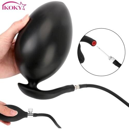IKOKY Butt Plug Dildo Pump Prostate Massager Sex Toys for Women Adult Products Butt Dilator Inflatable Anal Plug