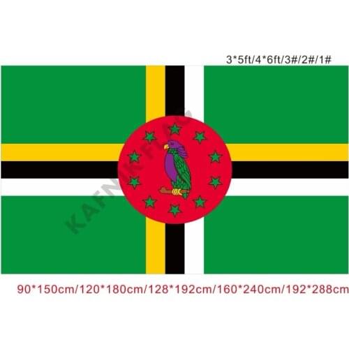 KAFNIK,free shipping 90x150cm/128*192cm/160*240cm/192*288cm big flags Dominica Flag for Indoor Outdoor Decorative
