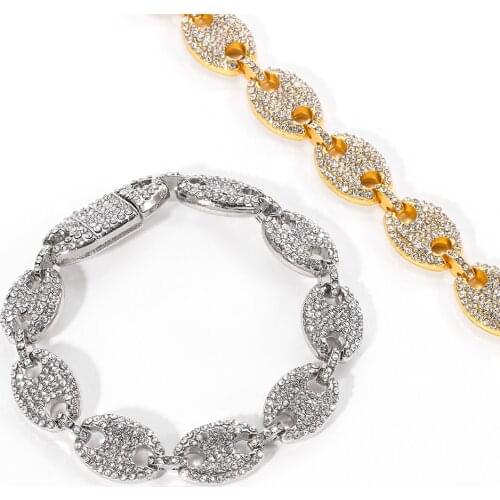 Cuban bracelet Iced Out link chain For Men Hip Hop Paved CZ Rapper luxur bracelet Jewelry accessories gift