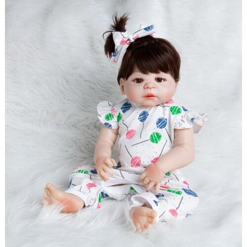 Hot Reborn Doll Realistic Soft Silicone Reborn Baby Dolls 56cm Vinyl Toys Big Dolls For Girls Baby Birthday Dolls With Clothes