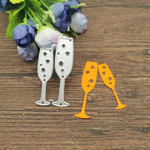 Wine glass lace card Metal Cutting Dies Stencils For DIY Scrapbooking Decorative Embossing Handcraft Die Cutting Template