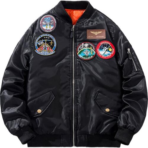 Badge MA1 Bomber Jacket Men Spring Military Harajuku Male Coat Kanye West Quilted Hiphop Windbreaker Black Clothing 2021