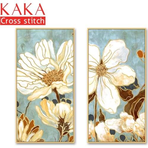 Cross stitch kits,Embroidery needlework sets with printed pattern,11CT-canvas for Home Decor Painting,Flowers Full NCKF266