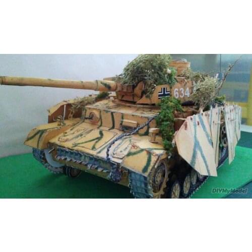 DIYMyModeI German tank 4 h DIY Handcraft Paper Model KIT Handmade Toy Puzzles Gift Movie props RU(Origin)