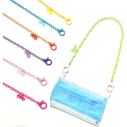 1PC New Acrylic Mask Lanyard With Cartoon Car Mask storage artifact Portable mask storage chain Student chains for storing masks