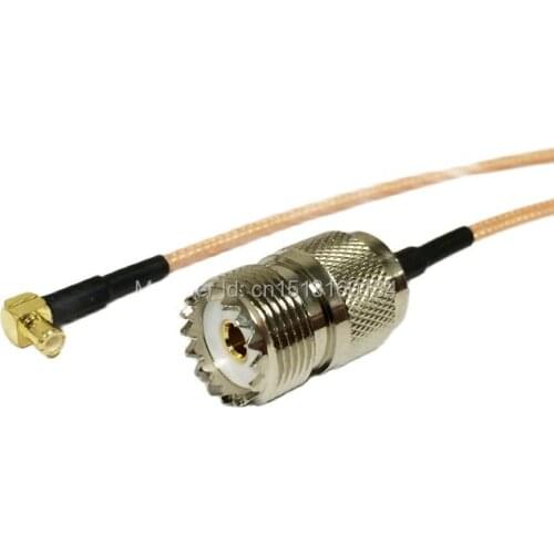 New UHF Female Jack SO239 To MCX Male Plug Right Angle 90-degree RG316 Cable 15CM 6" for WIFI antenna